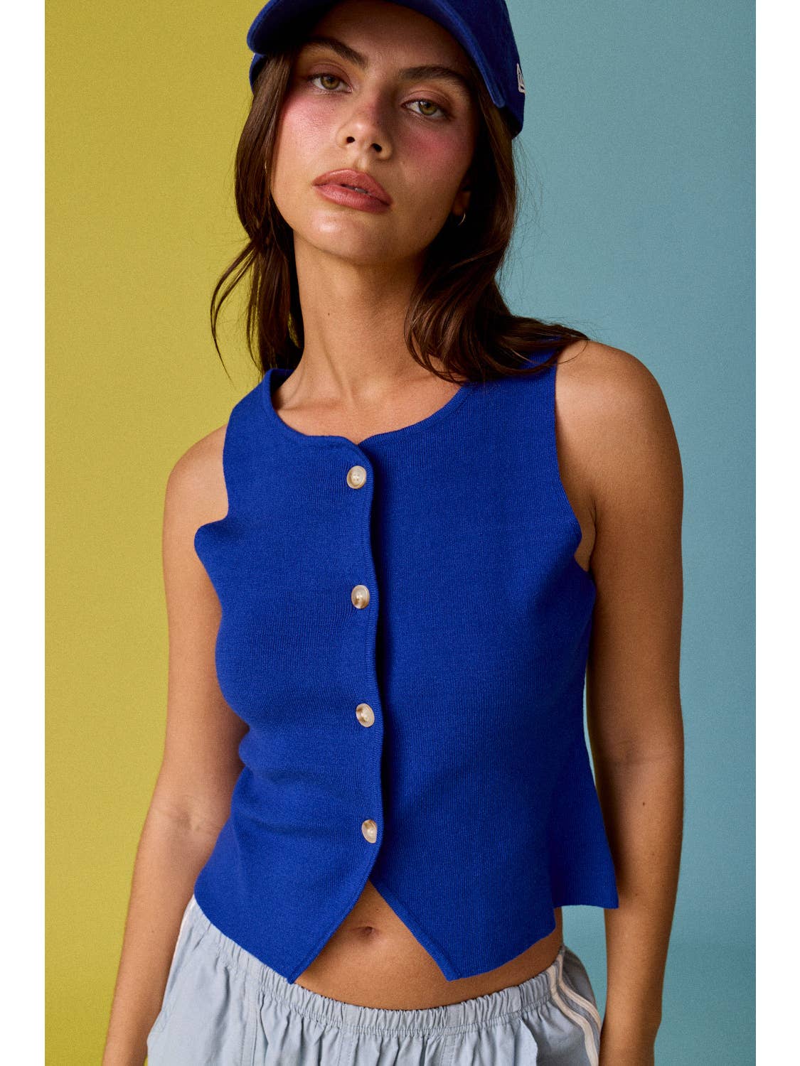 Cobalt Sweater Vest Top