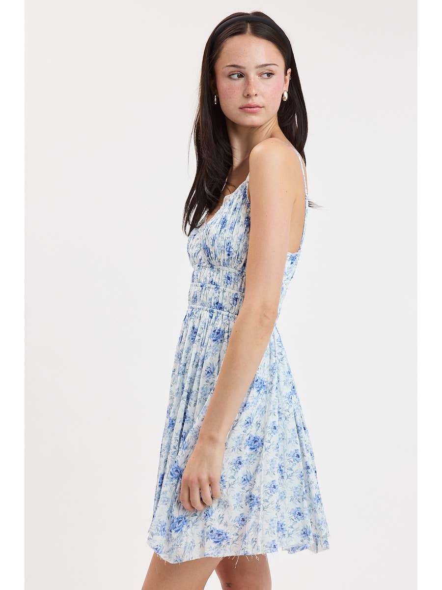 Floral Layered Mini Dress