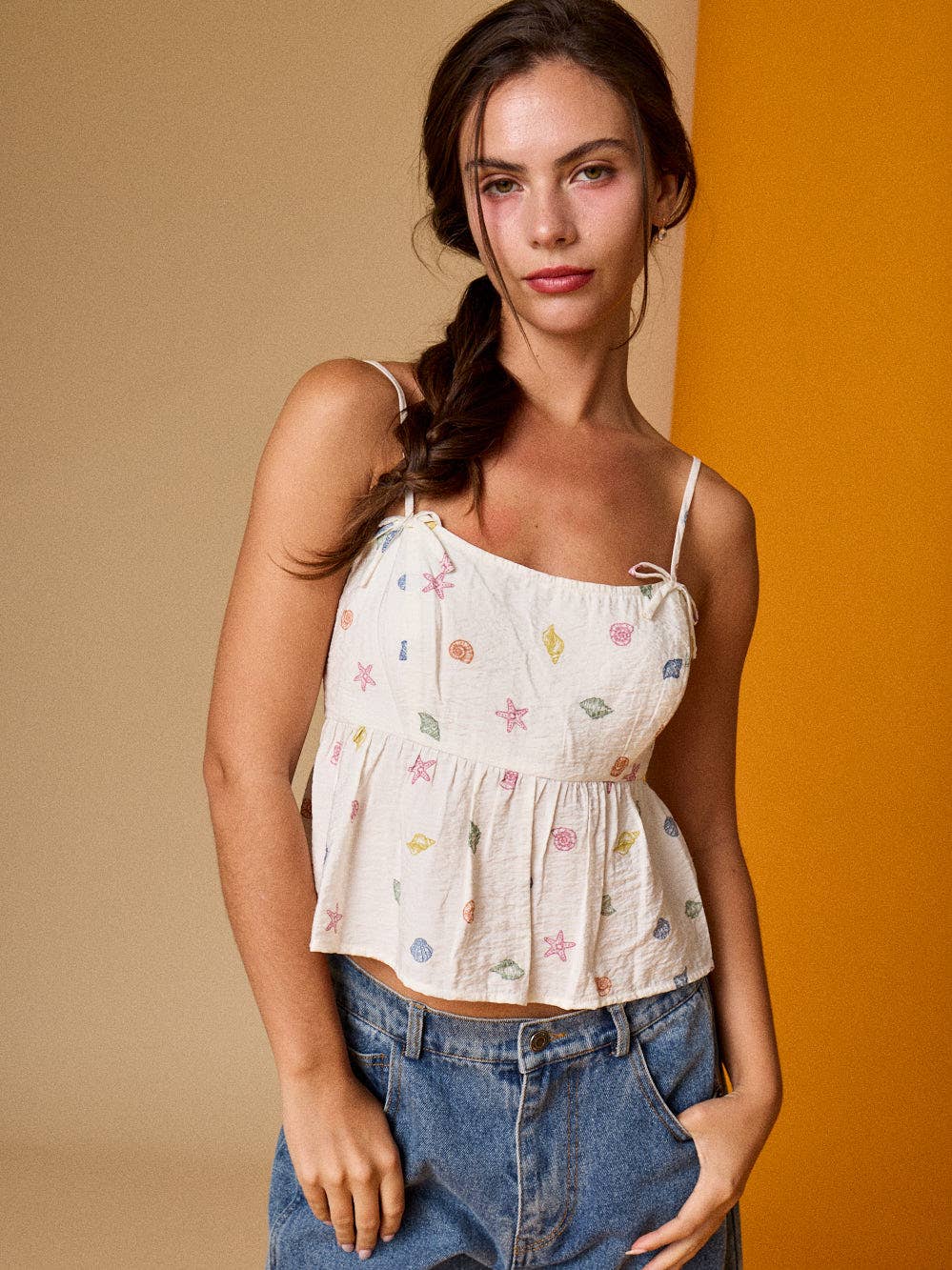 Seashell White Cami Top