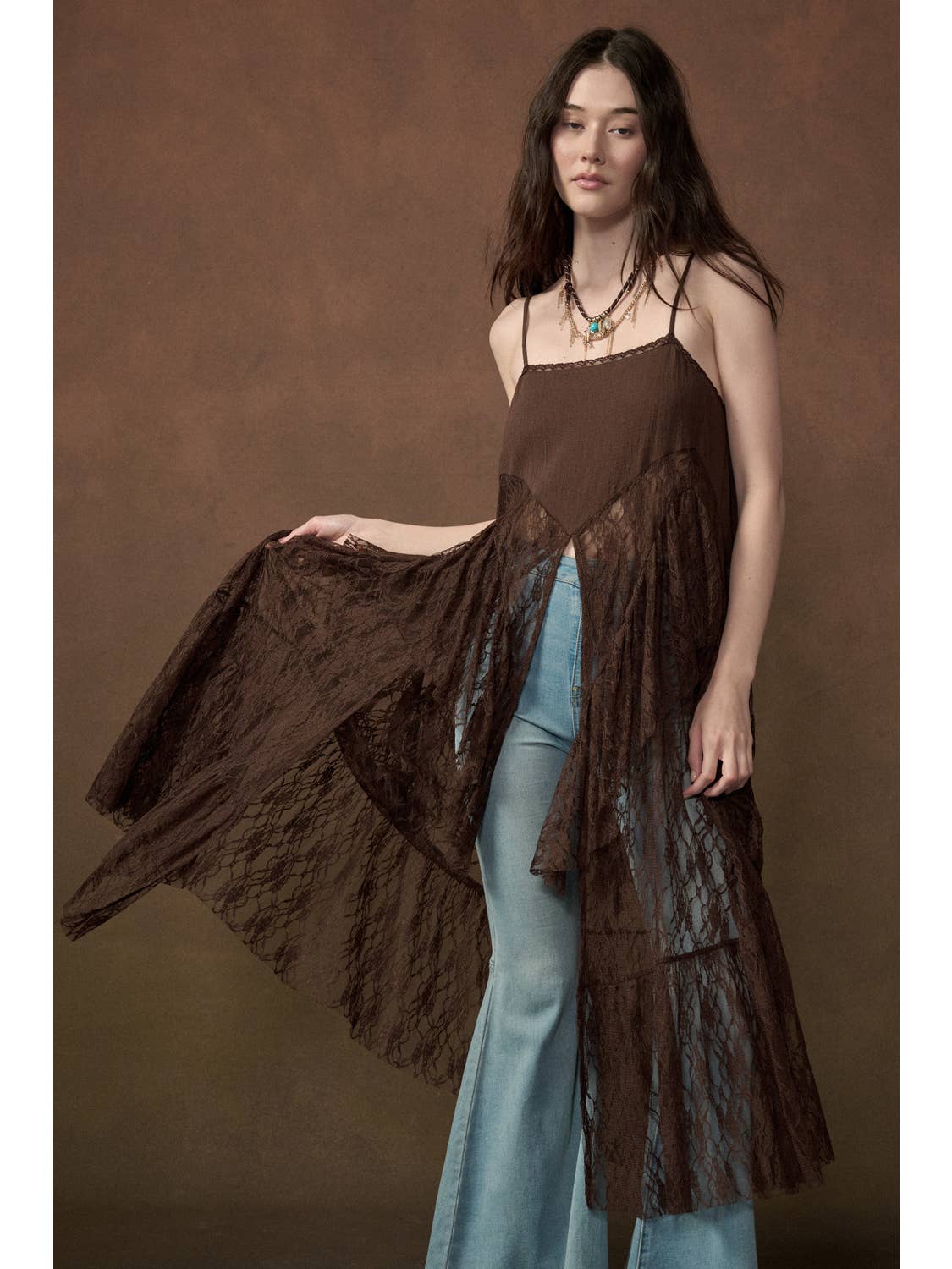 Lace Flyaway Maxi Top