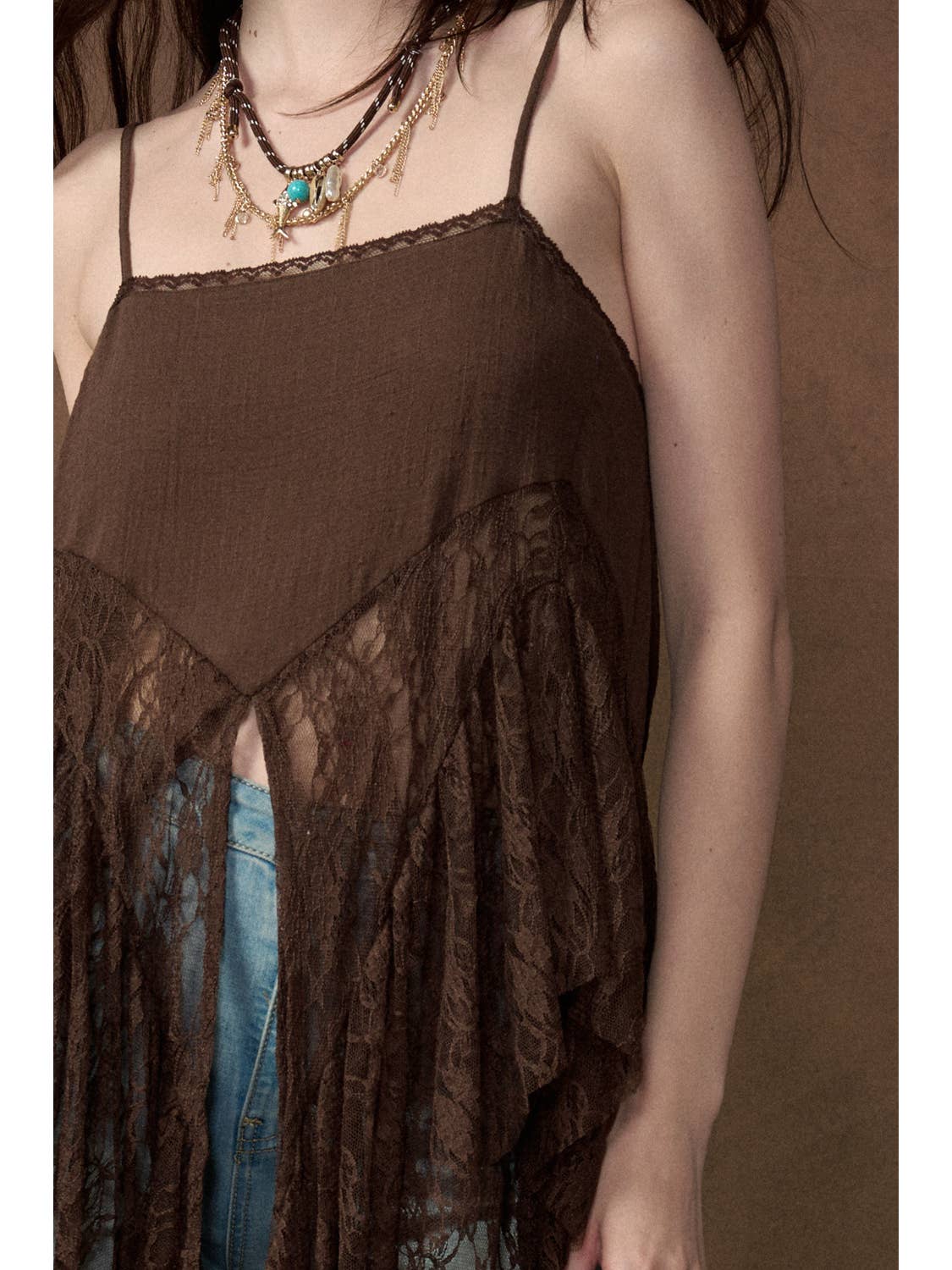 Lace Flyaway Maxi Top