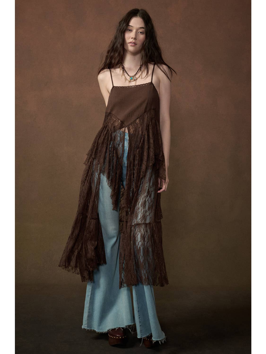 Lace Flyaway Maxi Top
