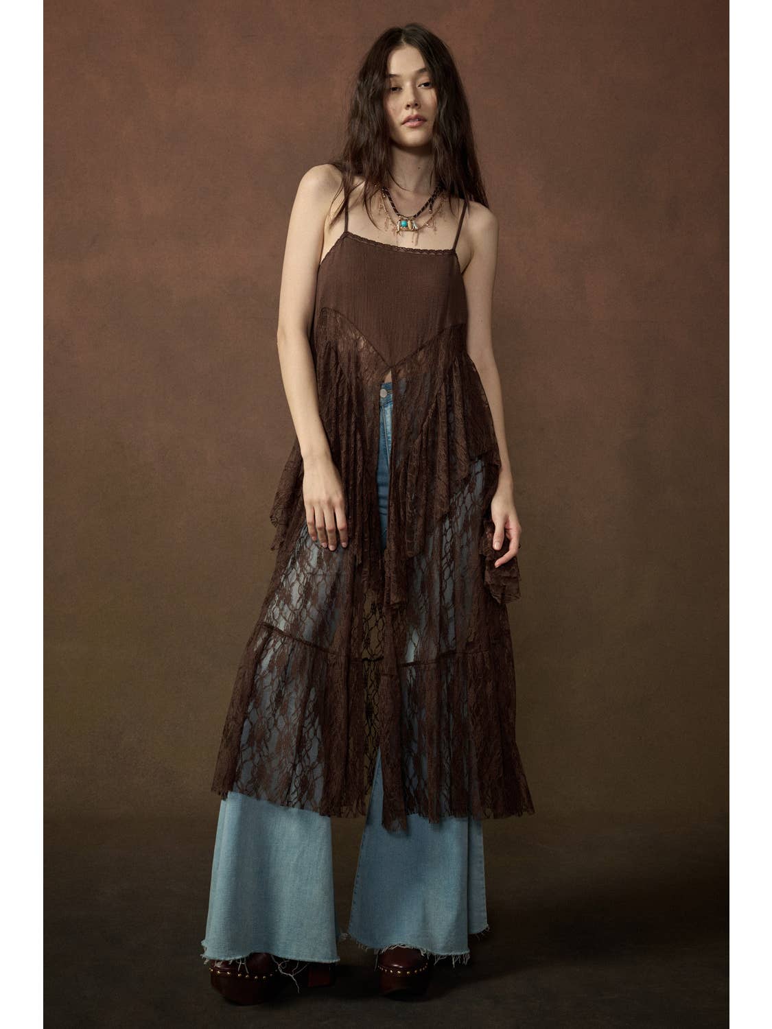 Lace Flyaway Maxi Top