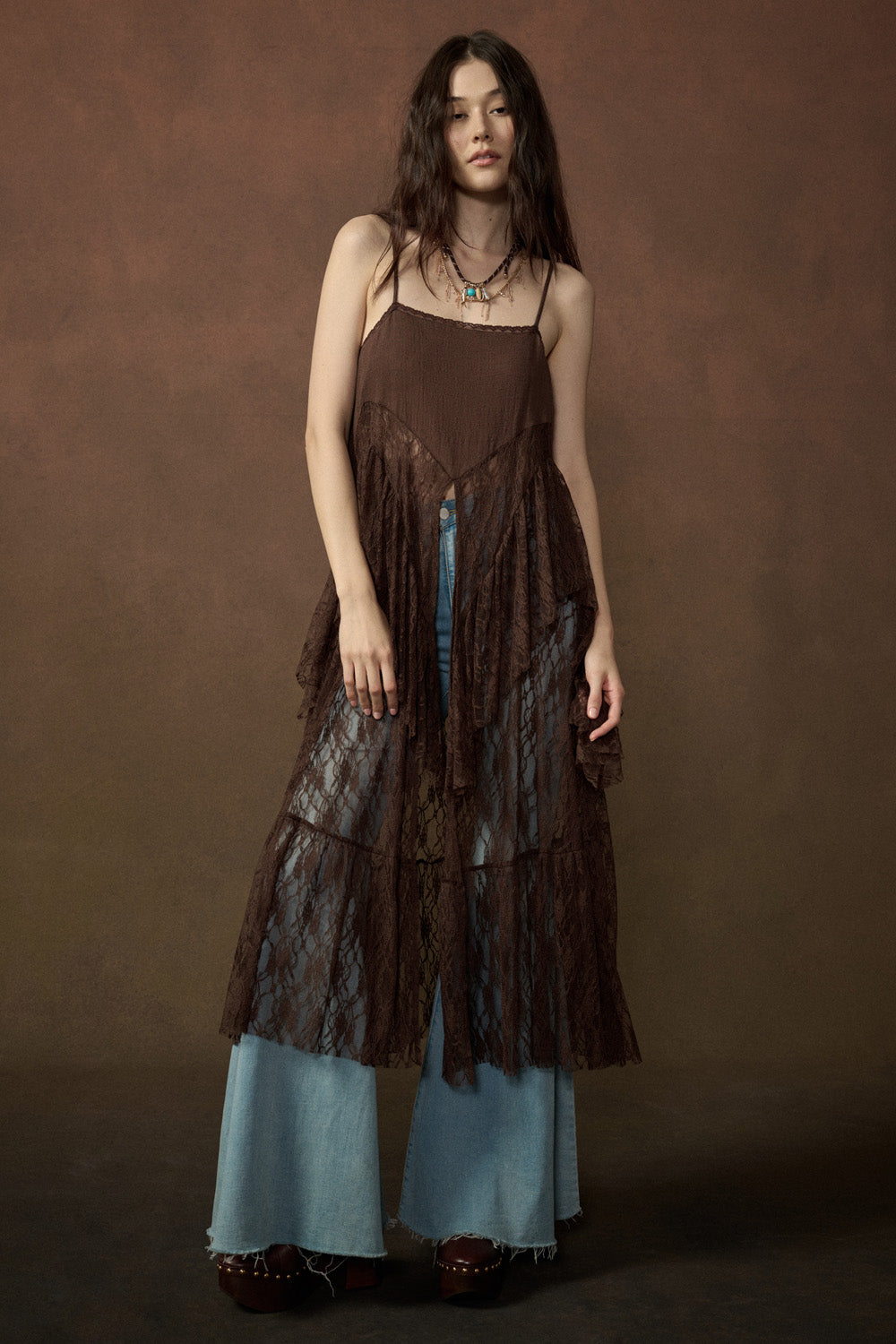 Lace Flyaway Maxi Top