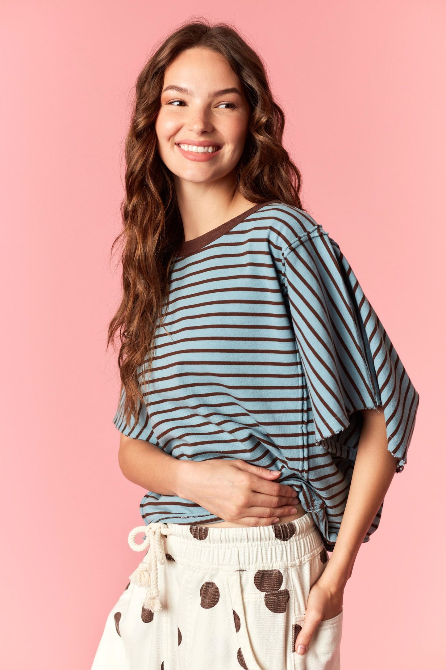 Stripe Dolman Tee