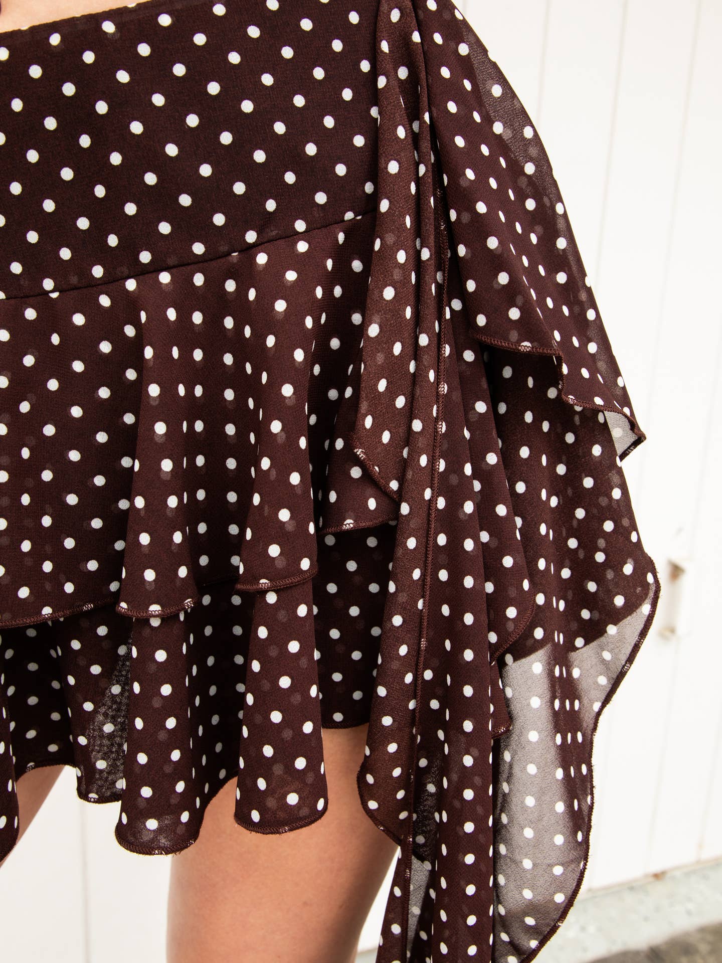 Polka Dot Coquette Ruffle Skirt