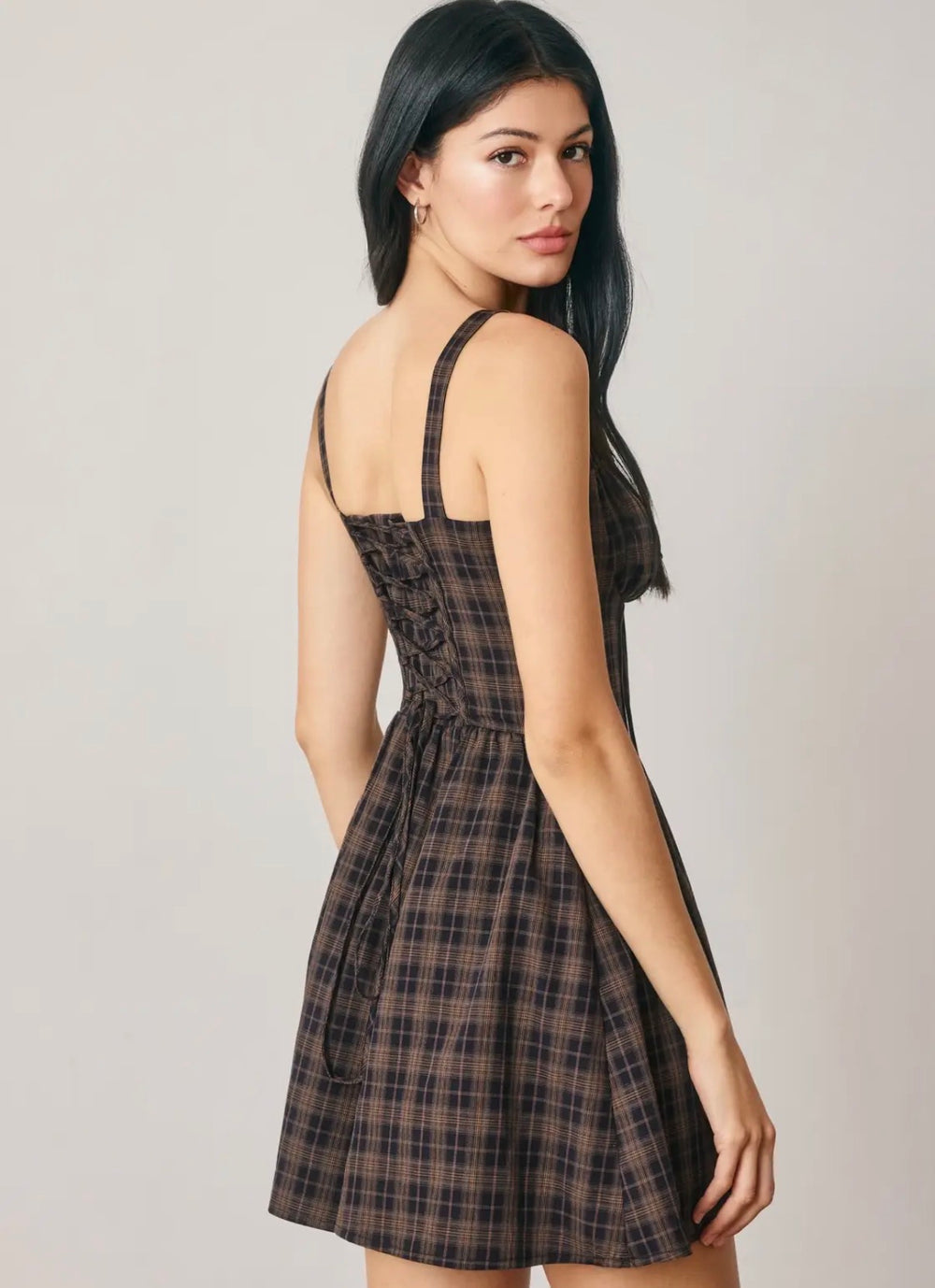 Plaid Sweetheart Mini Dress
