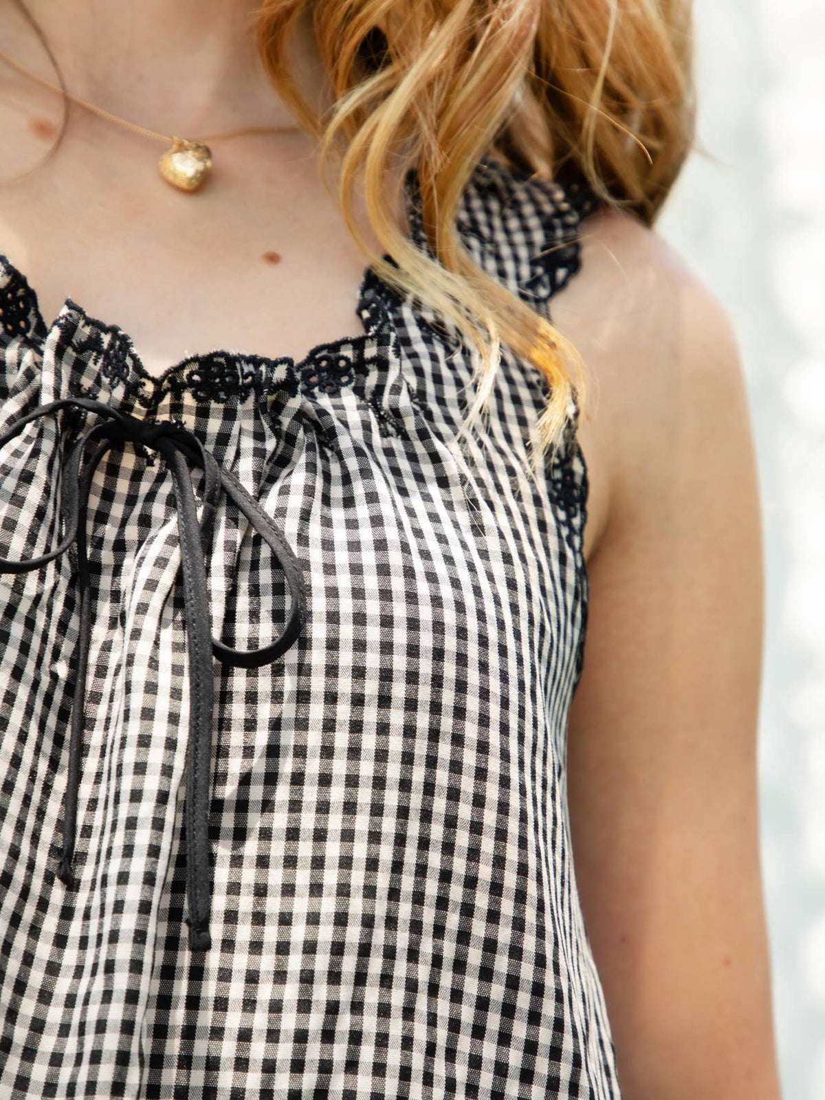 Gingham Top & Shorts Set