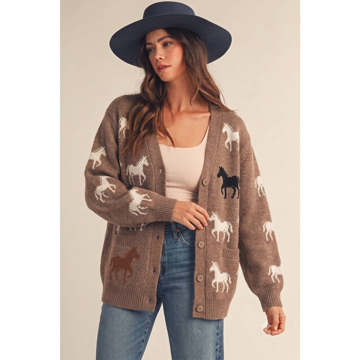 Western Spirit Horse Knit Cardigan