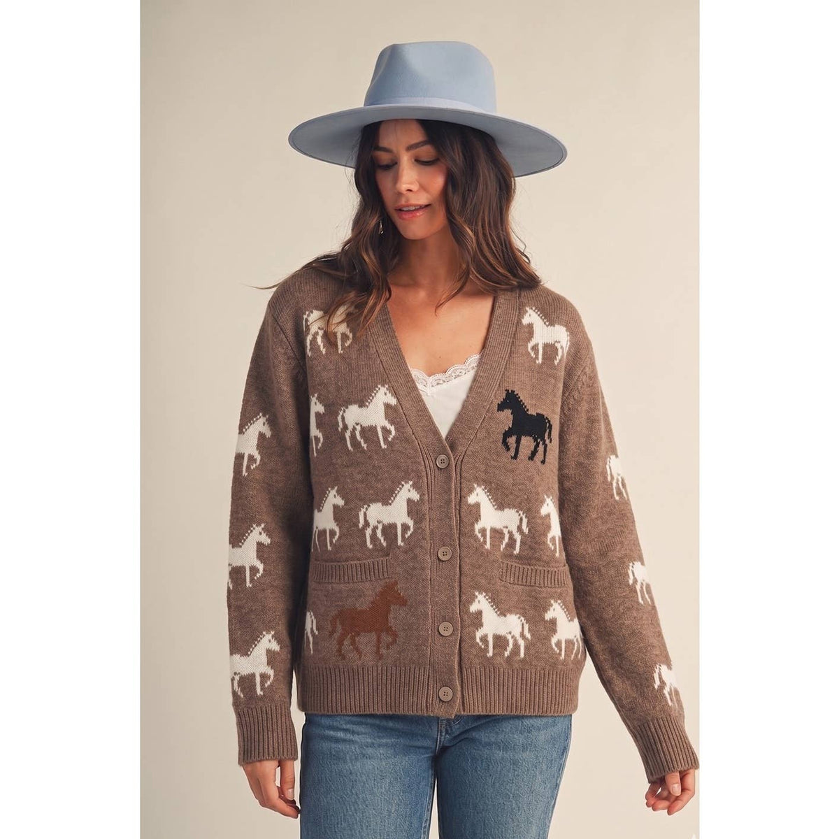 Western Spirit Horse Knit Cardigan