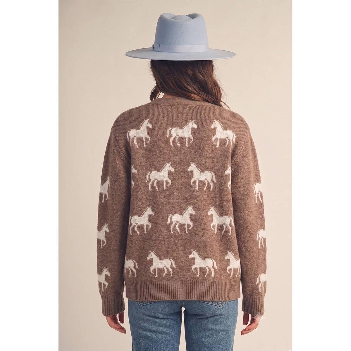 Western Spirit Horse Knit Cardigan