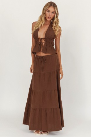 Cocoa 100% Cotton Top & Skirt Set
