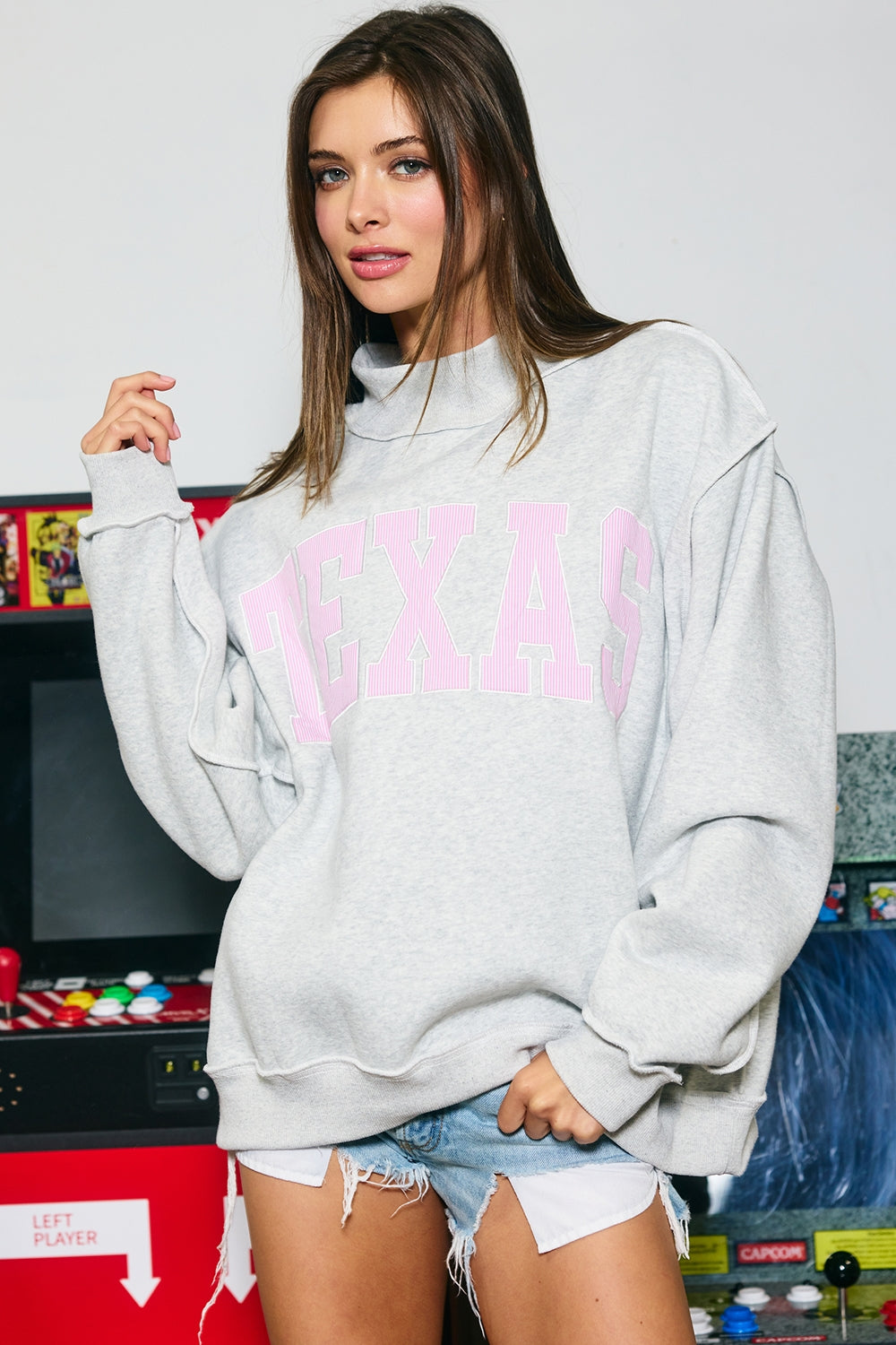 Texas Mock Neck Sweatshirt