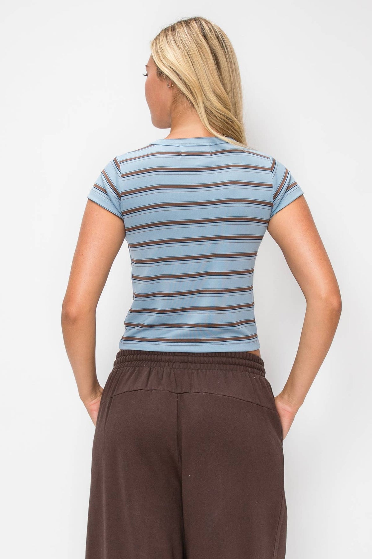 Striped Short Sleeve Top