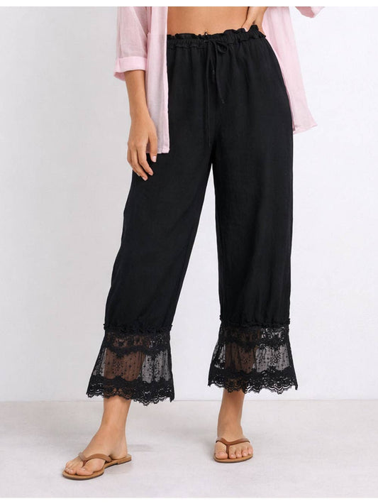 Lace Ballon Fit Crop Pants