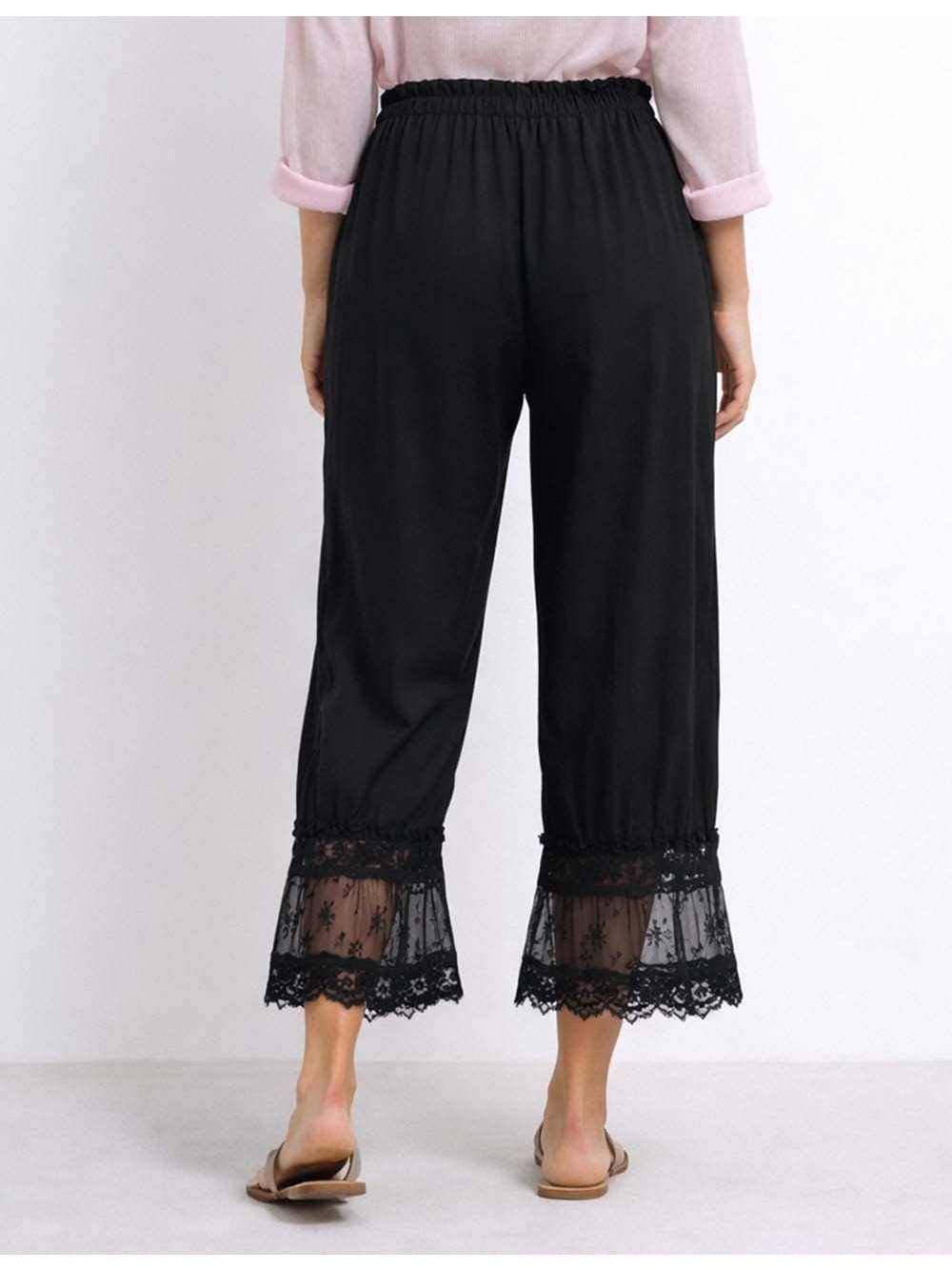 Lace Ballon Fit Crop Pants