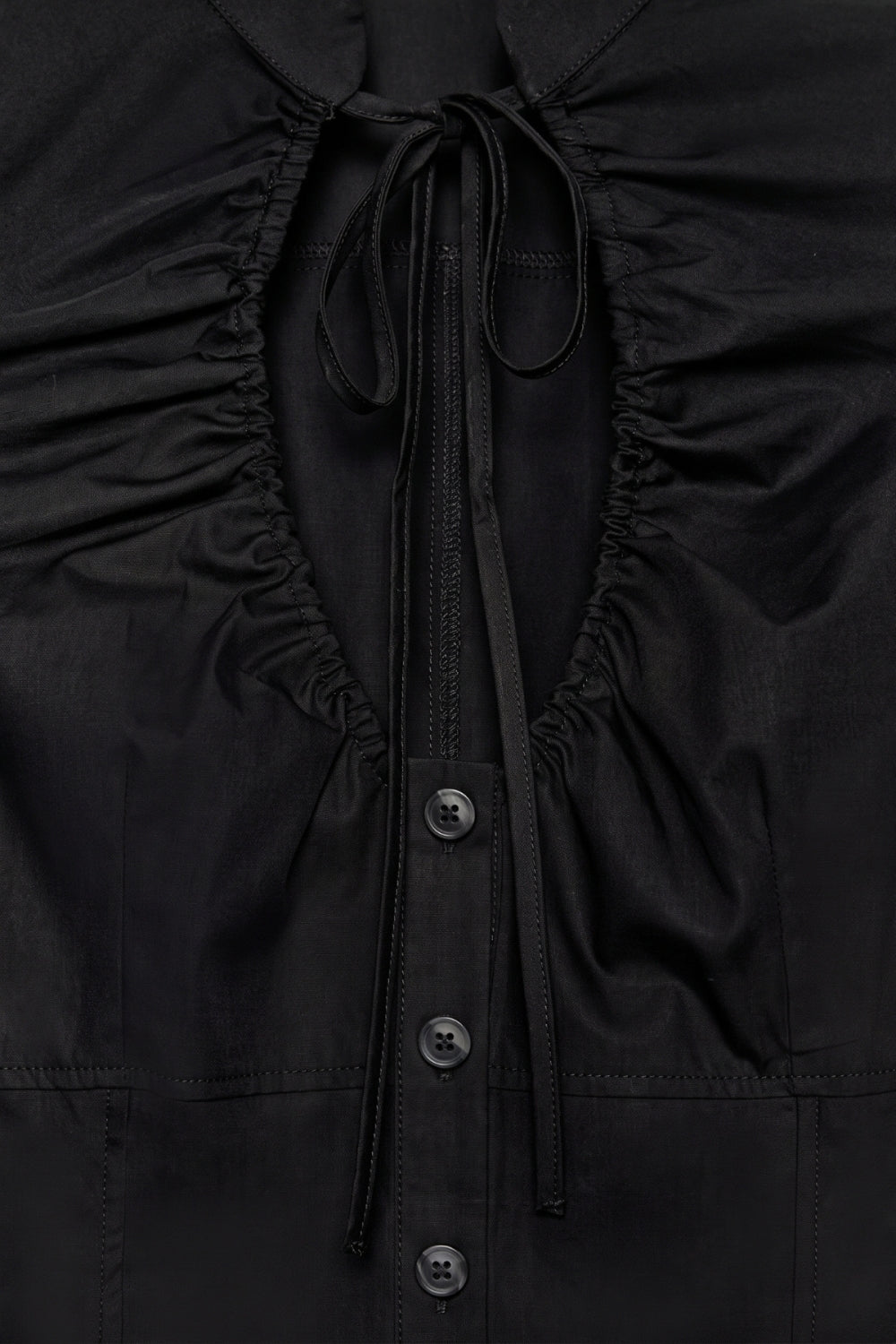Poplin Tied Short Sleeve Top