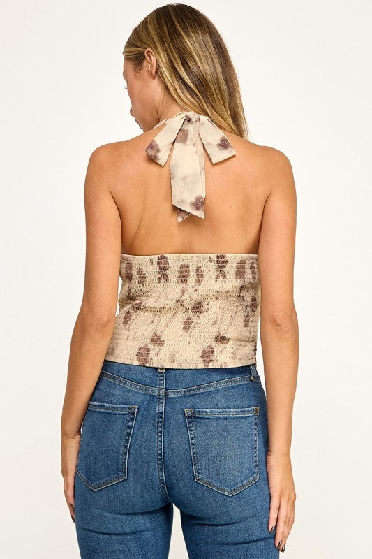 Halter Lace Up Corset Top