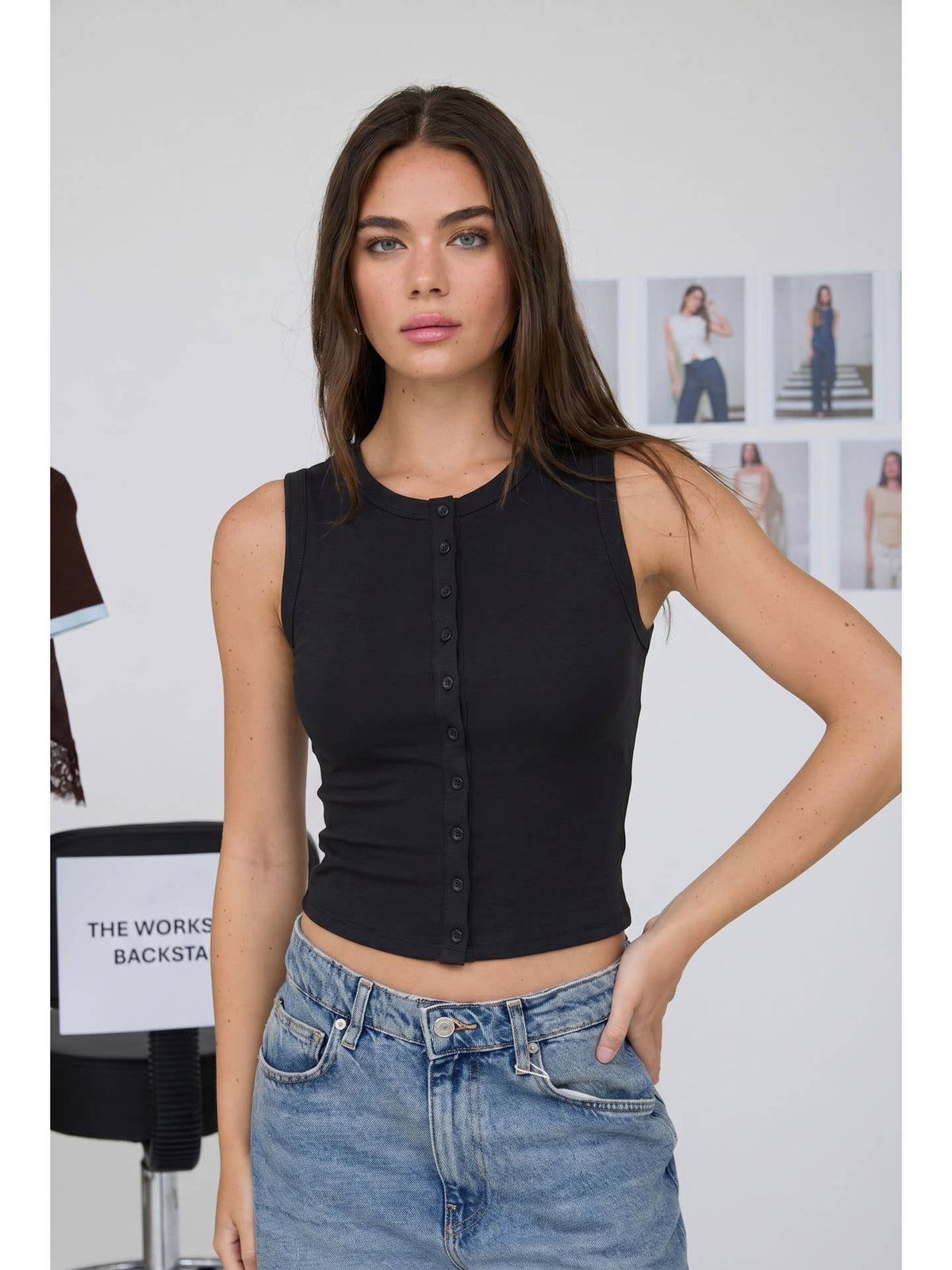 Button Down Basic Tank