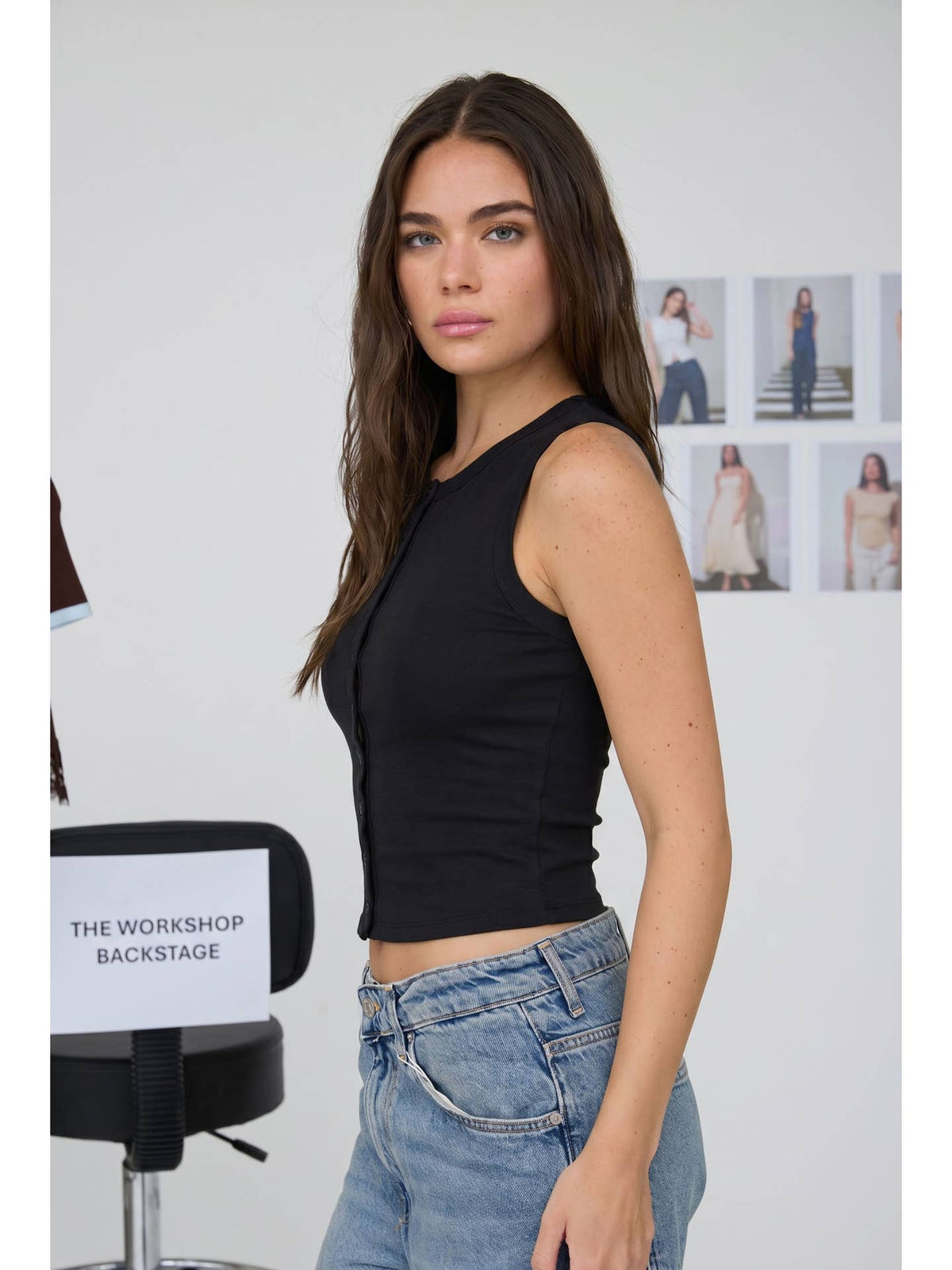Button Down Basic Tank