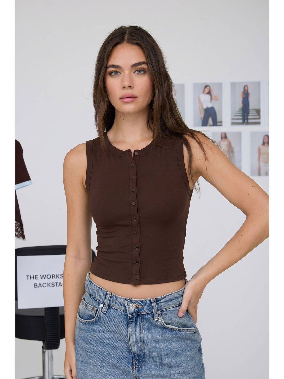Button Down Basic Tank