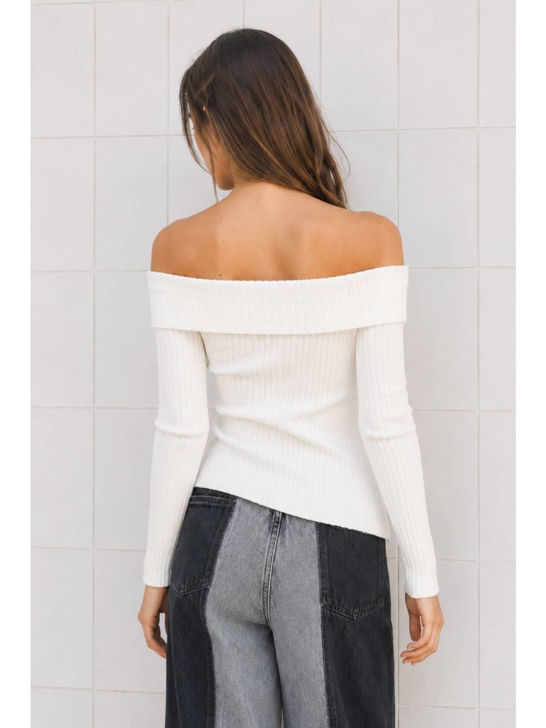 Asymmetric Off Shoulder Top
