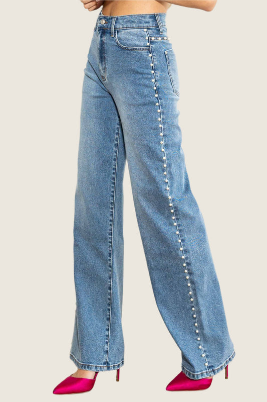 Pearl High Rise Wide Denim