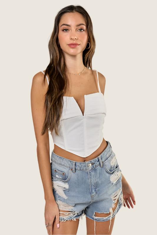 Wire Deep V Corset Top