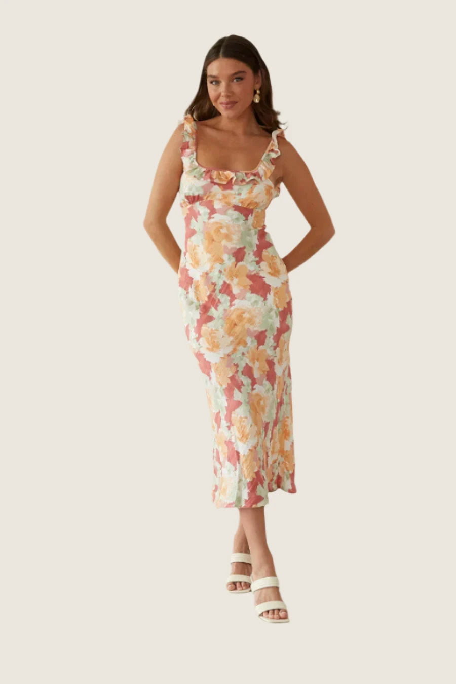 Rose Florals Maxi Dress