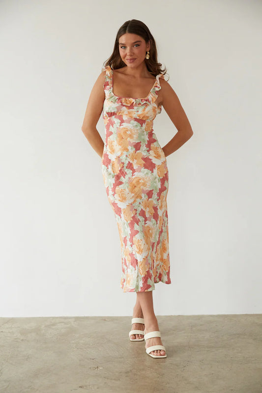 Rose Florals Maxi Dress