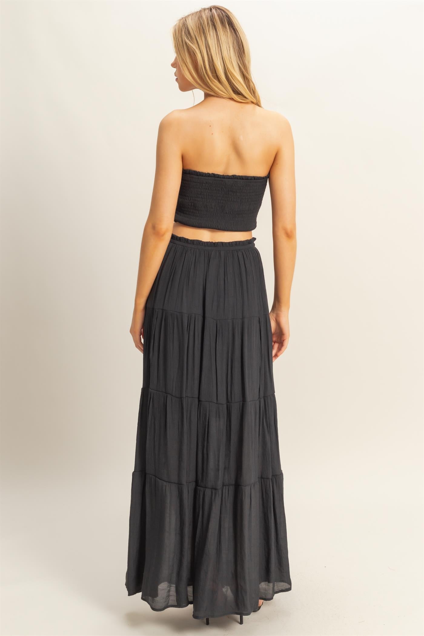 Smocked Top and Maxi Skirt Set