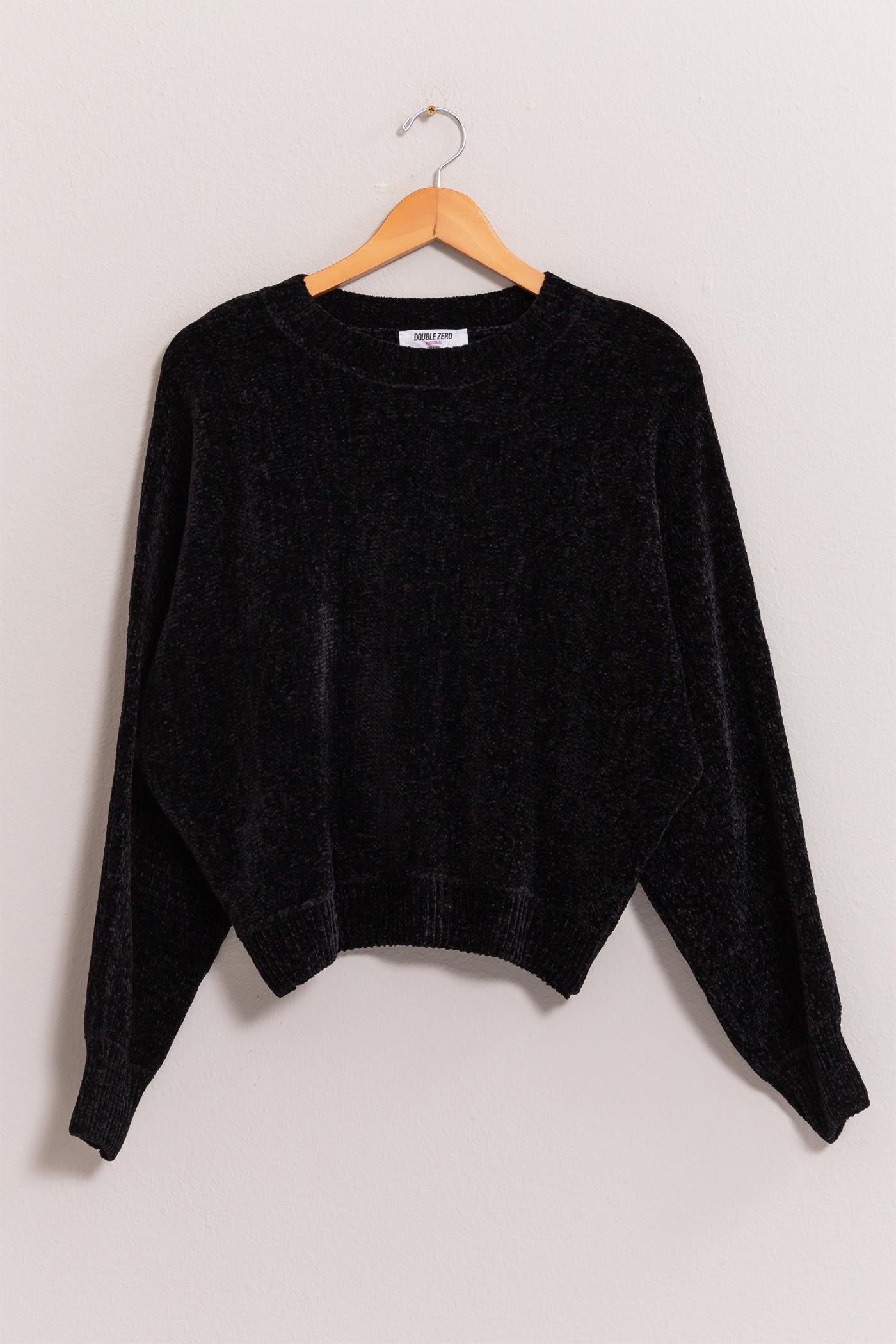 Chenille Black Sweater