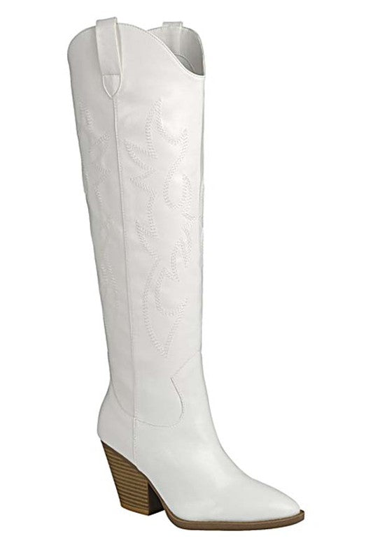 River Knee High Western Boot