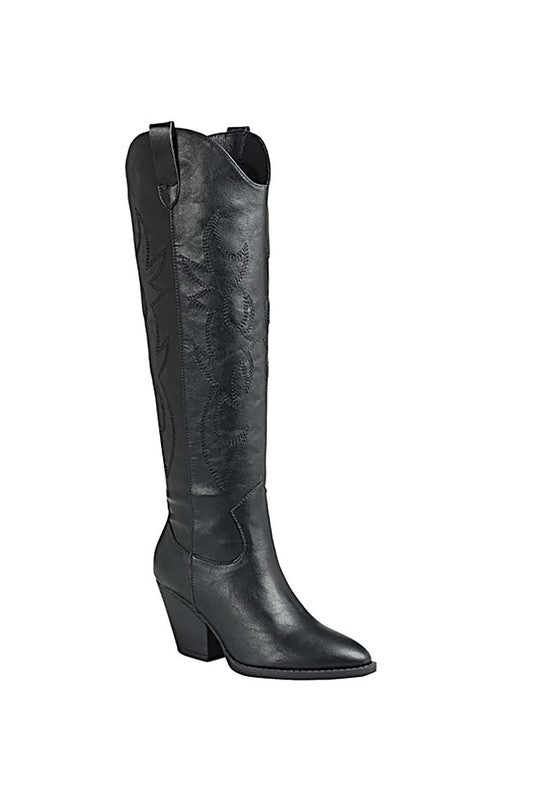 River Knee High Western Boot