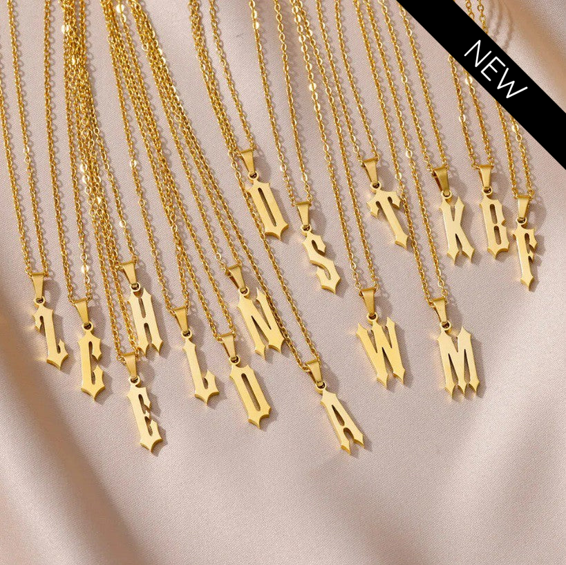 Gold Plated Initial Necklace