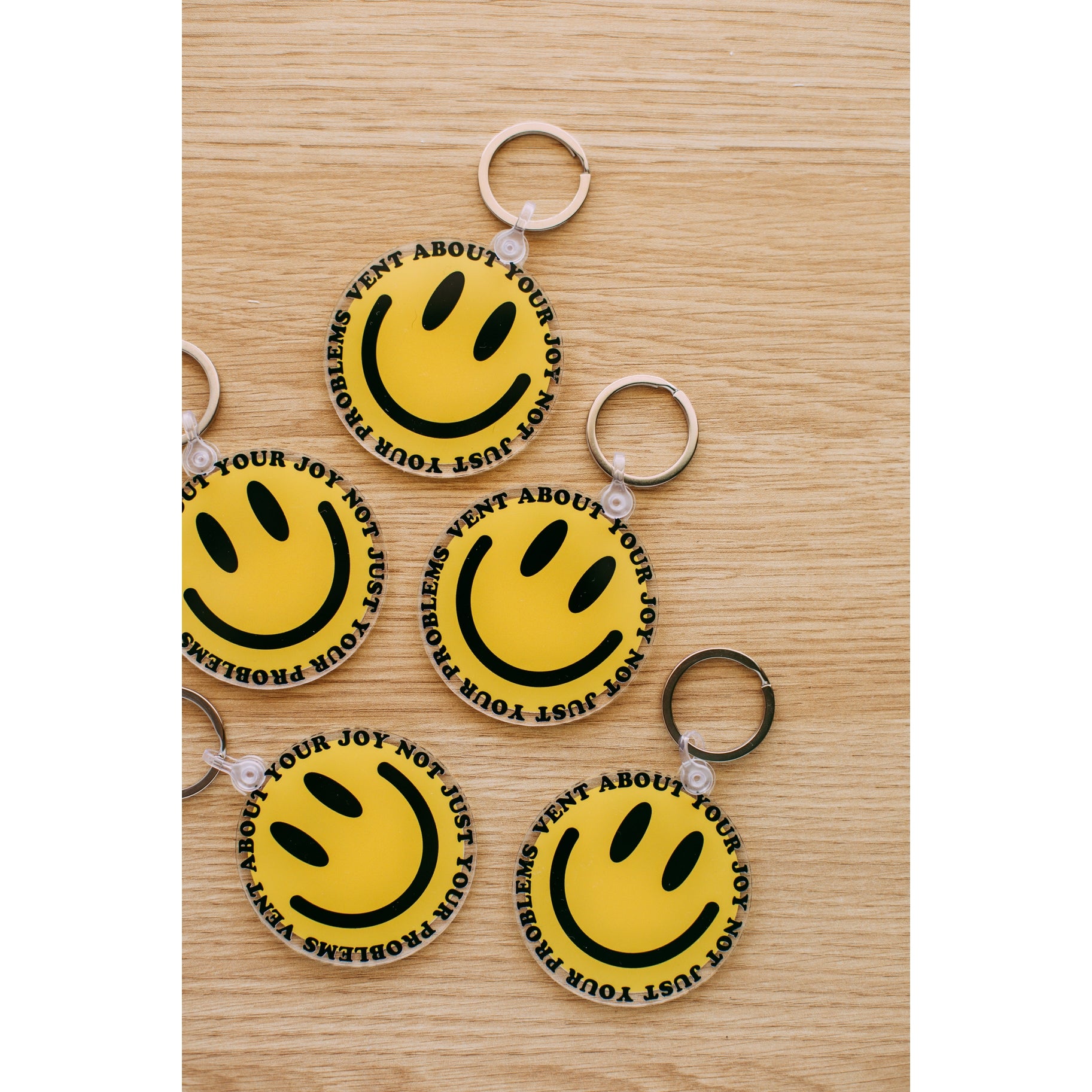 Smiley Face Keychain,ACCESSORIES,KEYCHAINS, SMILEY FACE- DEFIANT