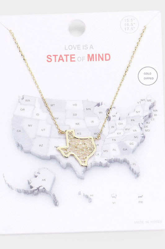 Texas Gold Dipped Necklace,ACCESSORIES,GOLD JEWELRY, NECKLACE- DEFIANT