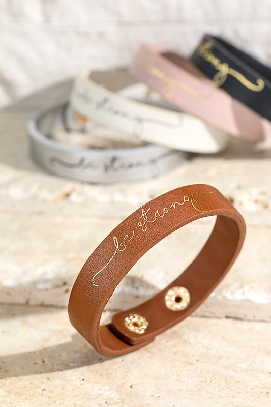 Be Brave. Be Strong. Be Badass. Personalizable Cuff Bracelet – Mint & Lily
