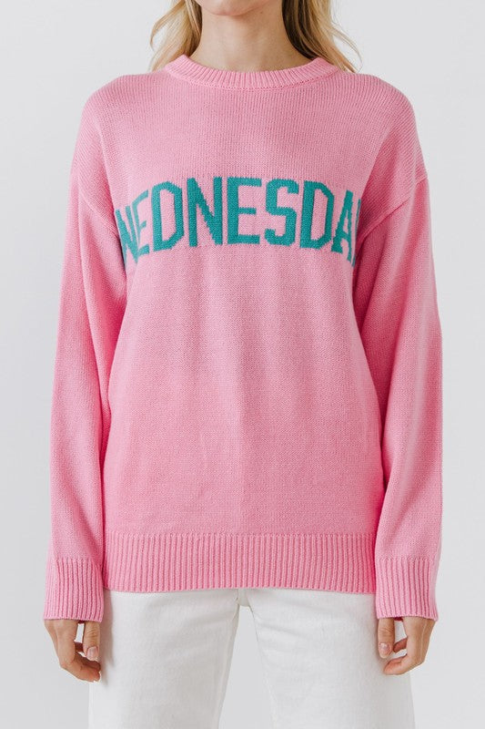 On Wednesday Pink Sweater,Tops,SWEATER, SWEATERS- DEFIANT