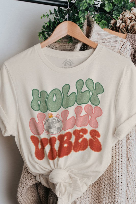 Holly Jolly Vibes Tee,Tops,Graphic T-shirts, GRAPHIC TEE, GRAPHIC TEES- DEFIANT