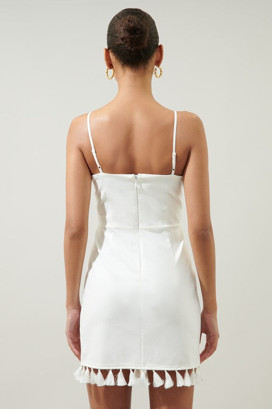 White Tassel Dress,Dresses,- DEFIANT
