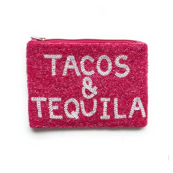 Tacos & Tequila Beaded Bag,ACCESSORIES,BEADED, COIN PURSE- DEFIANT