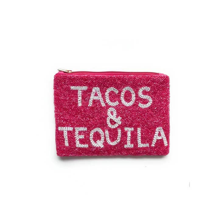 Tacos & Tequila Beaded Bag,ACCESSORIES,BEADED, COIN PURSE- DEFIANT