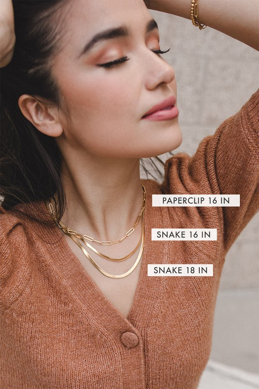 18K Gold Snake Chain V2,ACCESSORIES,NECKLACE- DEFIANT