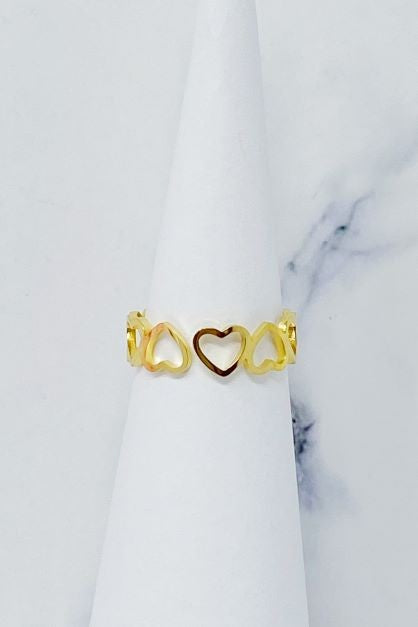 18K Gold Heart Ring,Rings,GOLD JEWELRY, JEWELRY, RINGS- DEFIANT